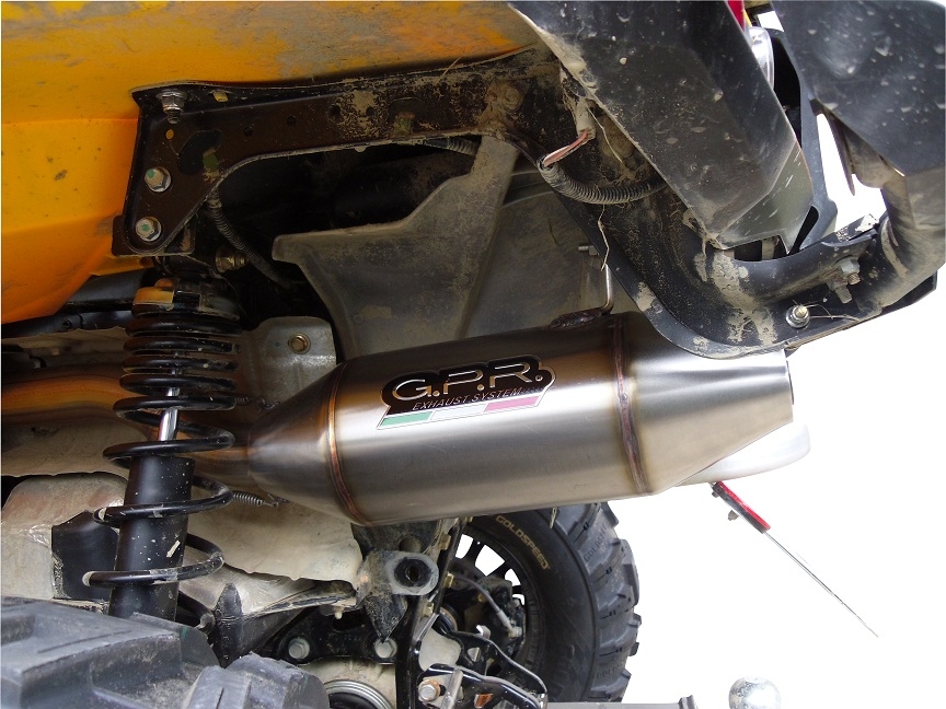 Escape compatible con Can Am Outlander 1000 MAX XMR XTP 2012-2023, Deeptone Atv, Escape legal, homologado, silenciador con db killer desmontable y tubo de conexión específico 