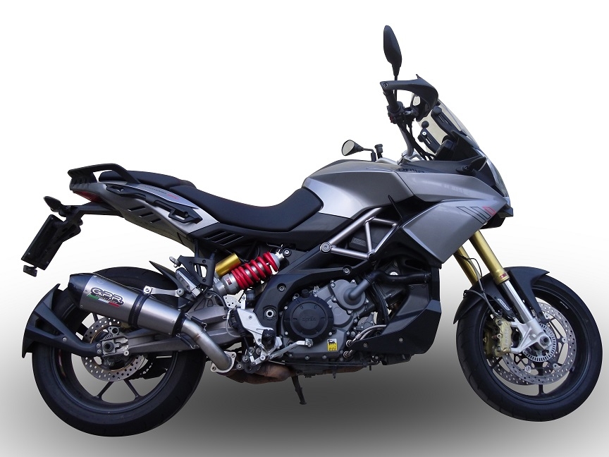 GPR escape compatible con  Aprilia Caponord 1200 2013-2016, New Grand Prix Evo Titanium, Escape legal, homologado, silenciador con db killer desmontable y tubo de conexión específico 