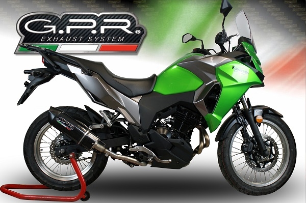 Escape compatible con Kawasaki Versys-X 250 2017-2020, Furore Evo4 Nero, Escape legal, homologado, silenciador con catalizador, db killer desmontable y tubo de conexión específico 