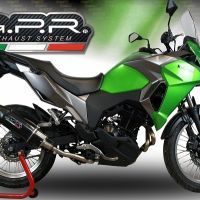 Escape compatible con Kawasaki Versys-X 250 2017-2020, Furore Evo4 Nero, Escape legal, homologado, silenciador con catalizador, db killer desmontable y tubo de conexión específico 