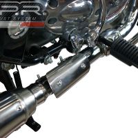 Escape compatible con Royal Enfield Continental GT 535 2014-2016, Satinox , Escape racing, silencioso con tubo de conexión 