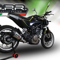 Escape compatible con Husqvarna Svartpilen 401 2018-2019, GP Evo4 Titanium, Escape legal, homologado, silenciador con db killer desmontable y tubo de conexión específico 