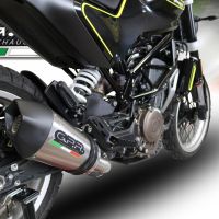 Escape compatible con Husqvarna Svartpilen 401 2018-2019, GP Evo4 Titanium, Escape legal, homologado, silenciador con db killer desmontable y tubo de conexión específico 