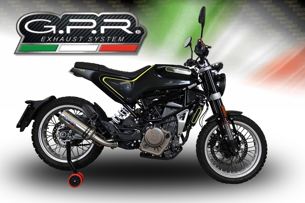Escape compatible con Husqvarna Vitpilen 401 2018-2019, M3 Inox , Escape legal, homologado, silenciador con db killer desmontable y tubo de conexión específico 