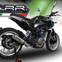 Escape compatible con Husqvarna Vitpilen 401 2018-2019, M3 Inox , Escape legal, homologado, silenciador con db killer desmontable y tubo de conexión específico 