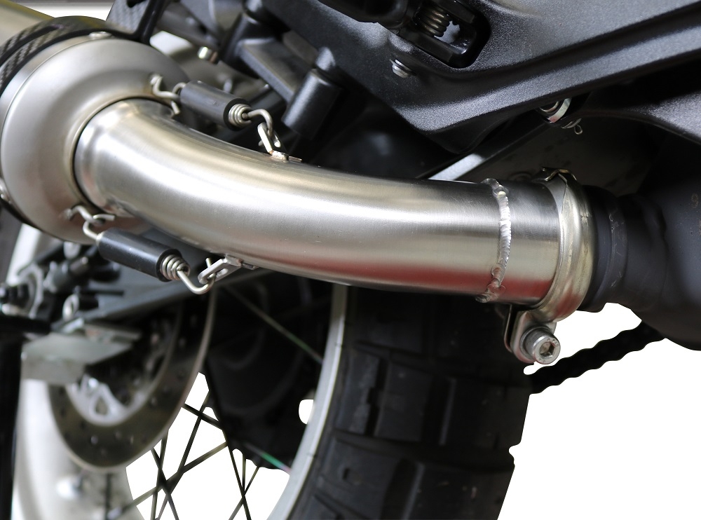 Escape compatible con Husqvarna Svartpilen 401 2018-2019, GP Evo4 Titanium, Escape legal, homologado, silenciador con db killer desmontable y tubo de conexión específico 