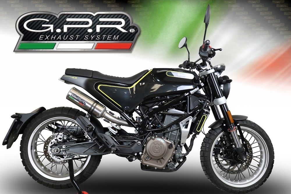 Escape compatible con Husqvarna Vitpilen 401 2018-2019, M3 Inox , Escape legal, homologado, silenciador con catalizador, db killer desmontable y tubo de conexión específico 