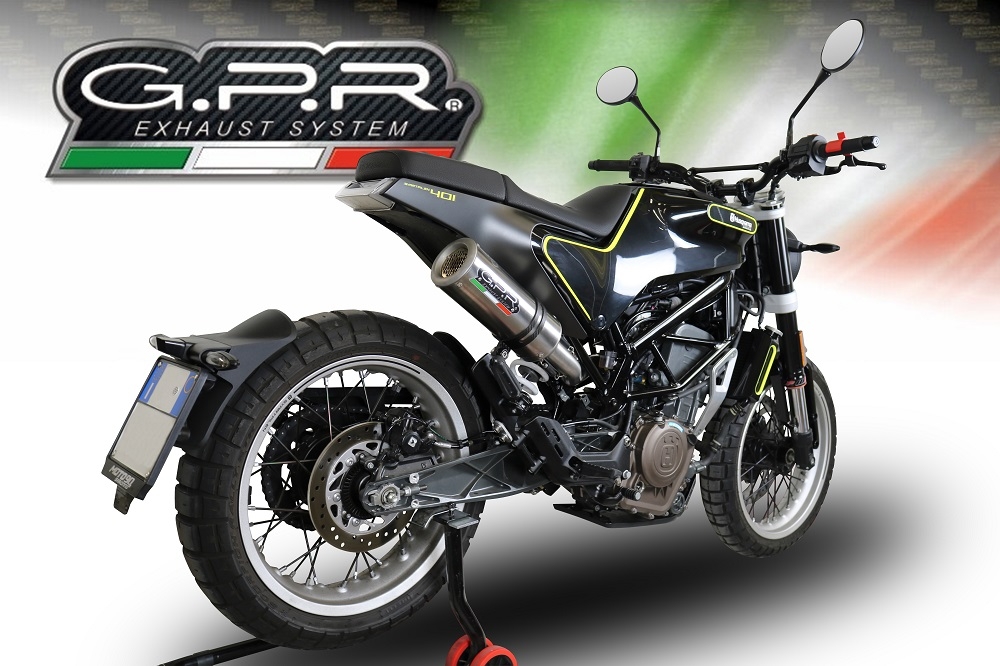 Escape compatible con Husqvarna Vitpilen 401 2018-2019, M3 Inox , Escape legal, homologado, silenciador con catalizador, db killer desmontable y tubo de conexión específico 