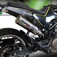 Escape compatible con Husqvarna Svartpilen 401 2018-2019, M3 Titanium Natural, Escape semi-completo homologado, con db killer extraible y catalizador 