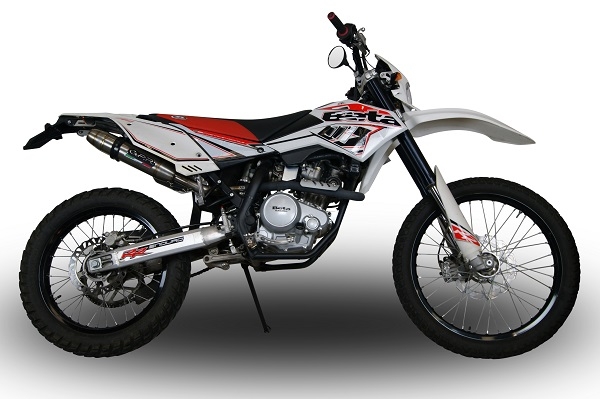 Escape compatible con Beta RR 125 Enduro Lc 4t 2010-2018, Deeptone Inox, Escape legal, homologado, silenciador con db killer desmontable y tubo de conexión específico 