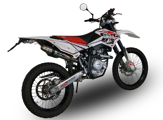 Escape compatible con Beta RR 125 Enduro Lc 4t 2010-2018, Deeptone Inox, Escape legal, homologado, silenciador con db killer desmontable y tubo de conexión específico 