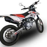 Escape compatible con Beta RR 125 Enduro Lc 4t 2010-2018, Furore Poppy, Escape legal, homologado, silenciador con db killer desmontable y tubo de conexión específico 