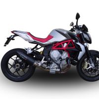 GPR escape compatible con  Mv Agusta Brutale 800 2012-2016, Furore Nero, Escape homologado, legal, con db killer extraíble, tubo de conexión y catalizador 