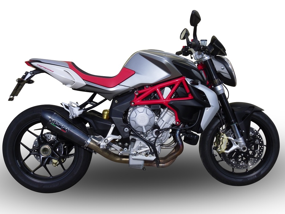 Escape compatible con Mv Agusta Brutale 800 Dragster 2013-2016, Gpe Ann. Poppy, Escape homologado, legal, con db killer extraíble, tubo de conexión y catalizador 