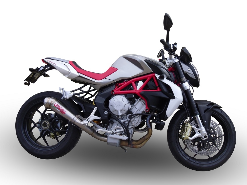 Escape compatible con Mv Agusta F3 800 2013-2016, Powercone Evo, Escape homologado, legal, con db killer extraíble, tubo de conexión y catalizador 
