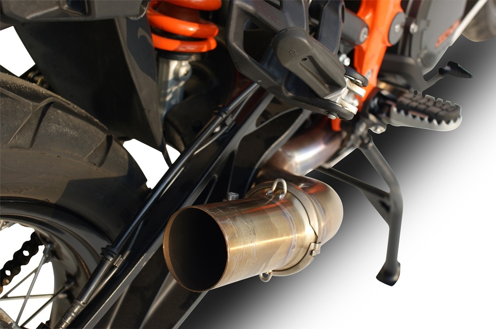 Escape compatible con Ktm Lc 8 Adventure 1190 2013-2016, Decatalizzatore, Tubo supresor de catalizador 