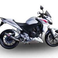 Escape compatible con Honda Cb 500 F 2021-2025, Deeptone Inox, Escape legal, homologado, silenciador con db killer desmontable y tubo de conexión específico 