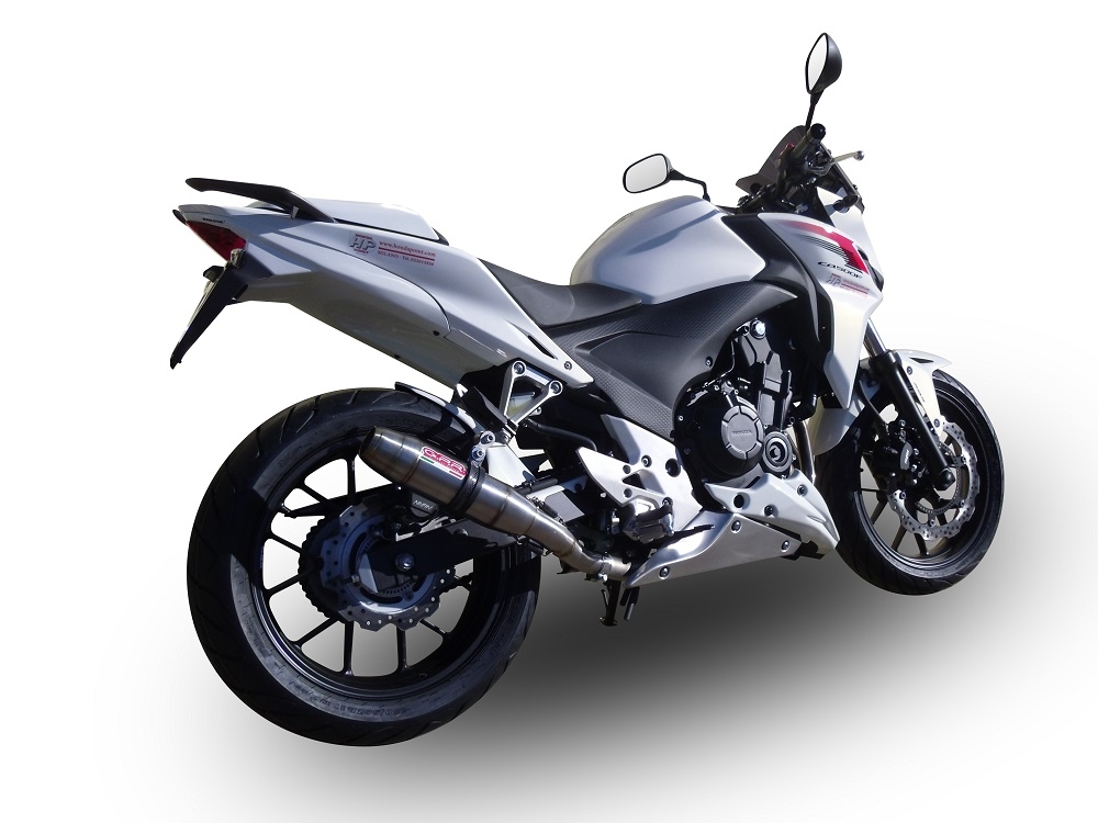 Escape compatible con Honda Cb 500 F 2021-2025, Deeptone Inox, Escape legal, homologado, silenciador con db killer desmontable y tubo de conexión específico 