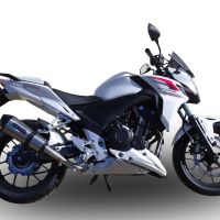 Escape compatible con Honda Cb 500 F 2016-2018, GP Evo4 Titanium, Escape legal, homologado, silenciador con db killer desmontable y tubo de conexión específico 