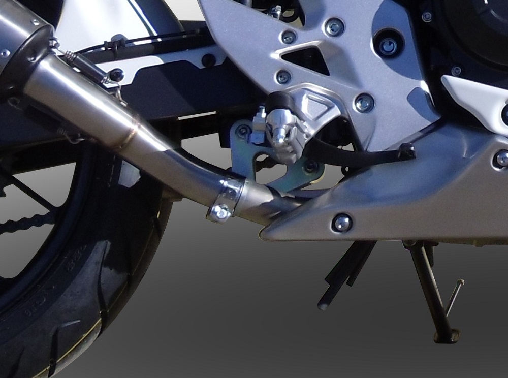 Escape compatible con Honda Cb 400 F 2013-2015, Satinox , Escape legal, homologado, silenciador con db killer desmontable y tubo de conexión específico 