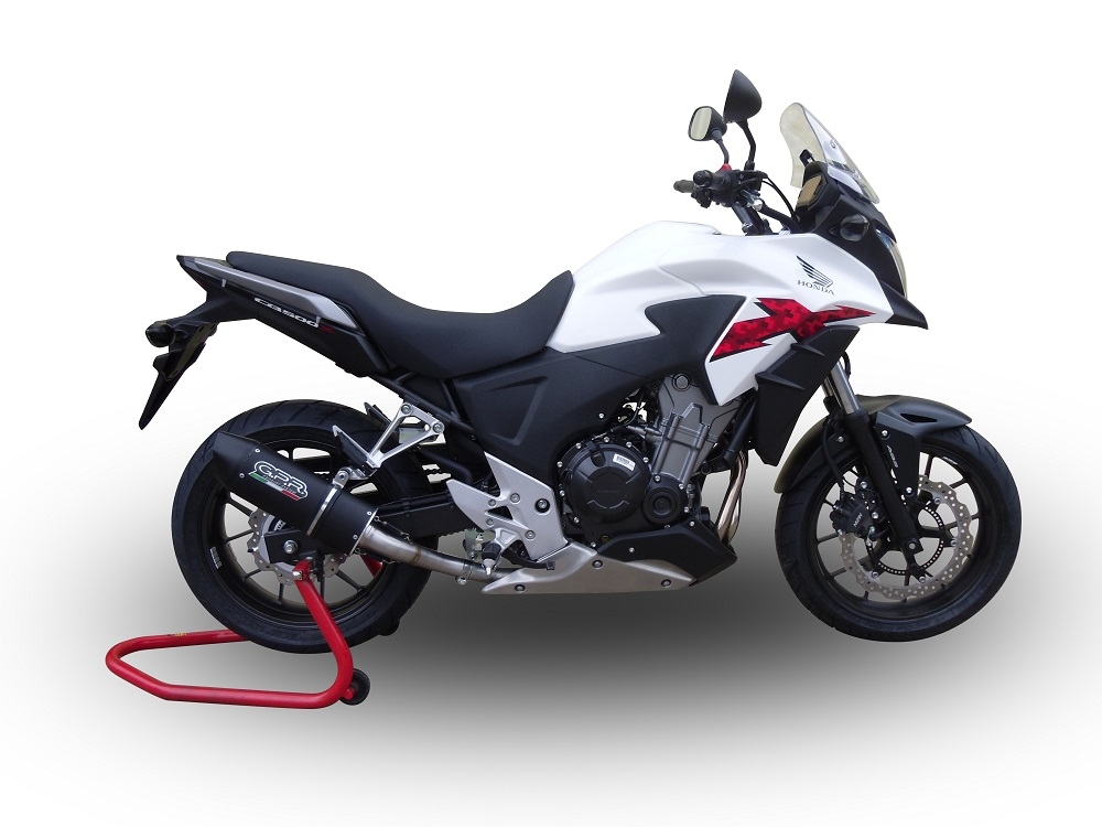 Escape compatible con Honda Cb 400 X 2013-2015, Furore Poppy, Escape legal, homologado, silenciador con db killer desmontable y tubo de conexión específico 