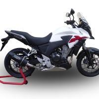 Escape compatible con Honda Cb 400 X 2013-2015, Furore Poppy, Escape legal, homologado, silenciador con db killer desmontable y tubo de conexión específico 