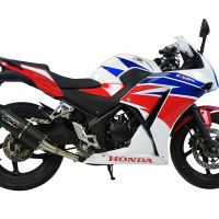 Escape compatible con Honda Cbr 300 R 2014-2016, Furore Nero, Escape racing, silenciador con tubo de conexion, articulo sin homologacion 