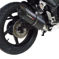 Escape compatible con Honda Cbr 300 R 2014-2016, Furore Nero, Escape racing, silenciador con tubo de conexion, articulo sin homologacion 