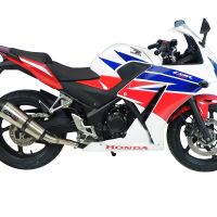 GPR escape compatible con  Honda Cbr 300 R 2014-2016, New Grand Prix Evo Titanium, Escape racing, silenciador con tubo de conexion, articulo sin homologacion 