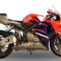 Escape compatible con Honda Cbr 600 Rr 2007-2018, Deeptone Inox, Escape legal, homologado, silenciador con catalizador, db killer desmontable y tubo de conexión específico 