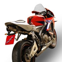 Escape compatible con Honda Cbr 600 Rr 2007-2018, Deeptone Inox, Escape legal, homologado, silenciador con catalizador, db killer desmontable y tubo de conexión específico 