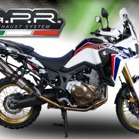 GPR escape compatible con  Honda Crf 1000 L Africa Twin 2015-2017, New Grand Prix Evo Titanium, Escape legal, homologado, silenciador con db killer desmontable y tubo de conexión específico 