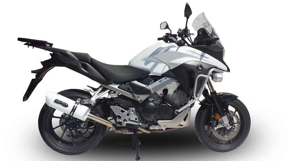 Escape compatible con Honda Vfr 800 X Crossrunner 800 2011-2014, Albus Ceramic, Escape legal, homologado, silenciador con db killer desmontable y tubo de conexión específico 