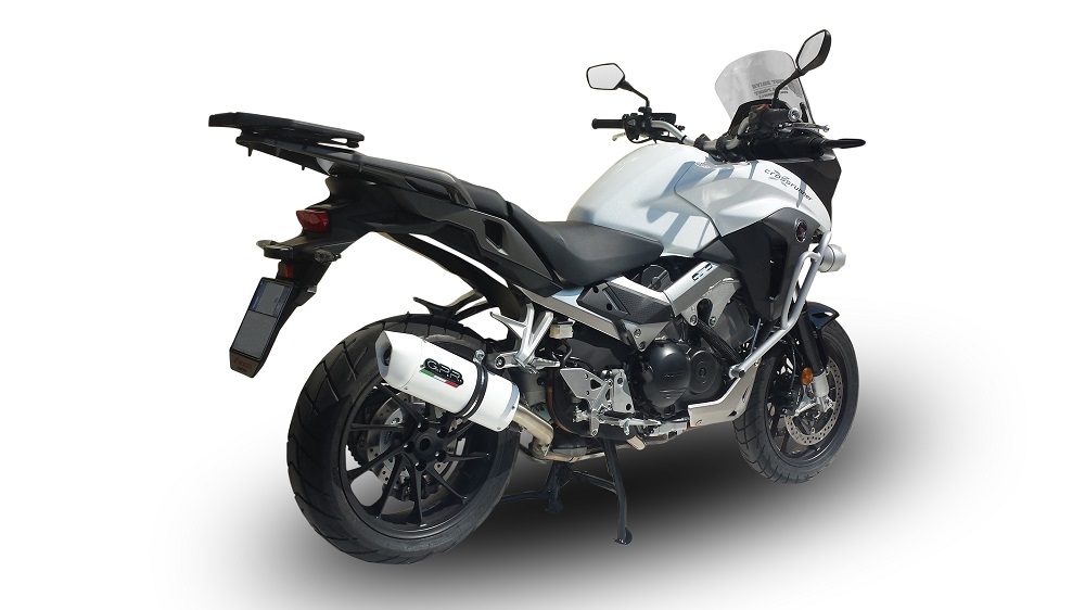 Escape compatible con Honda Vfr 800 X Crossrunner 800 2011-2014, Albus Ceramic, Escape legal, homologado, silenciador con db killer desmontable y tubo de conexión específico 