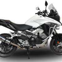 GPR escape compatible con  Honda Crossrunner 800 Vfr 800 X 2017-2020, New Grand Prix Evo Titanium, Escape legal, homologado, silenciador con db killer desmontable y tubo de conexión específico 