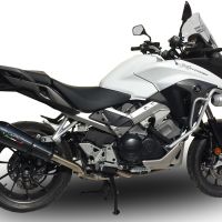 GPR escape compatible con  Honda Crossrunner 800 Vfr 800 X 2011-2014, New Grand Prix Evo Poppy, Escape legal, homologado, silenciador con db killer desmontable y tubo de conexión específico 