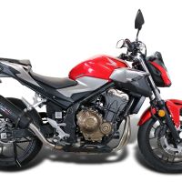 GPR escape compatible con  Honda Cb 500 F 2021-2025, New Grand Prix Evo Black Titanium, Escape legal, homologado, silenciador con db killer desmontable y tubo de conexión específico 