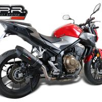 GPR escape compatible con  Honda Cb 500 F 2021-2025, New Grand Prix Evo Black Titanium, Escape legal, homologado, silenciador con db killer desmontable y tubo de conexión específico 