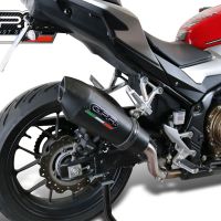GPR escape compatible con  Honda NX500 2024-2025, New Grand Prix Evo Black Titanium, Escape legal, homologado, silenciador con db killer desmontable y tubo de conexión específico 