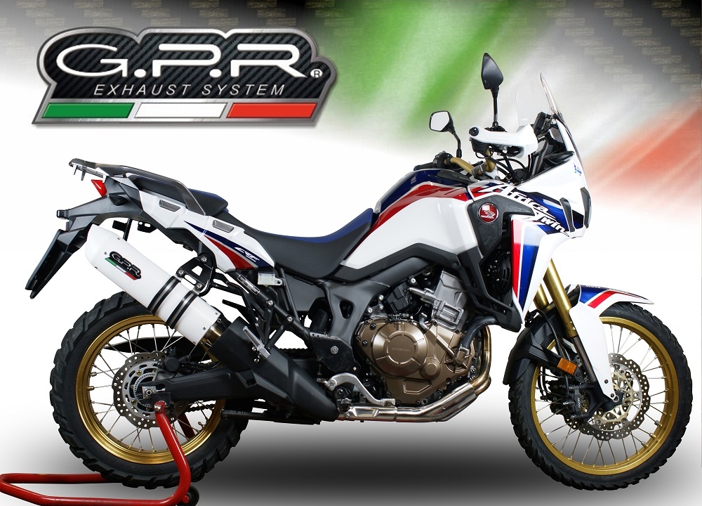 Escape compatible con Honda Crf 1000 L Africa Twin 2015-2017, Albus Ceramic, Escape legal, homologado, silenciador con db killer desmontable y tubo de conexión específico 