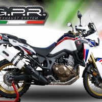 Escape compatible con Honda Crf 1000 L Africa Twin 2015-2017, Albus Ceramic, Escape legal, homologado, silenciador con db killer desmontable y tubo de conexión específico 