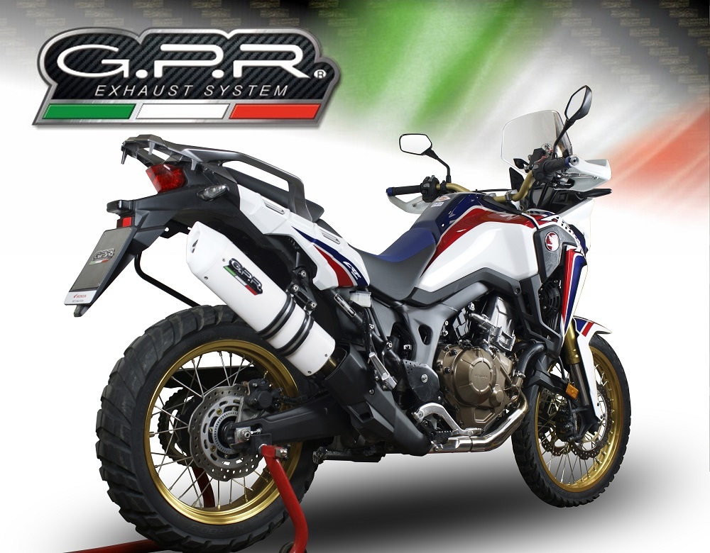 Escape compatible con Honda Crf 1000 L Africa Twin 2015-2017, Albus Ceramic, Escape legal, homologado, silenciador con db killer desmontable y tubo de conexión específico 
