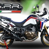 Escape compatible con Honda Crf 1000 L Africa Twin 2015-2017, Furore Nero, Escape legal, homologado, silenciador con db killer desmontable y tubo de conexión específico 