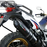 Escape compatible con Honda Crf 1000 L Africa Twin 2015-2017, Furore Nero, Escape legal, homologado, silenciador con db killer desmontable y tubo de conexión específico 