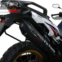 Escape compatible con Honda Crf 1000 L Africa Twin 2015-2017, Gpe Ann. Black titanium, Escape legal, homologado, silenciador con db killer desmontable y tubo de conexión específico 
