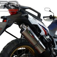 Escape compatible con Honda Crf 1000 L Africa Twin 2018-2020, Trioval, Escape legal, homologado, silenciador con db killer desmontable y tubo de conexión específico 