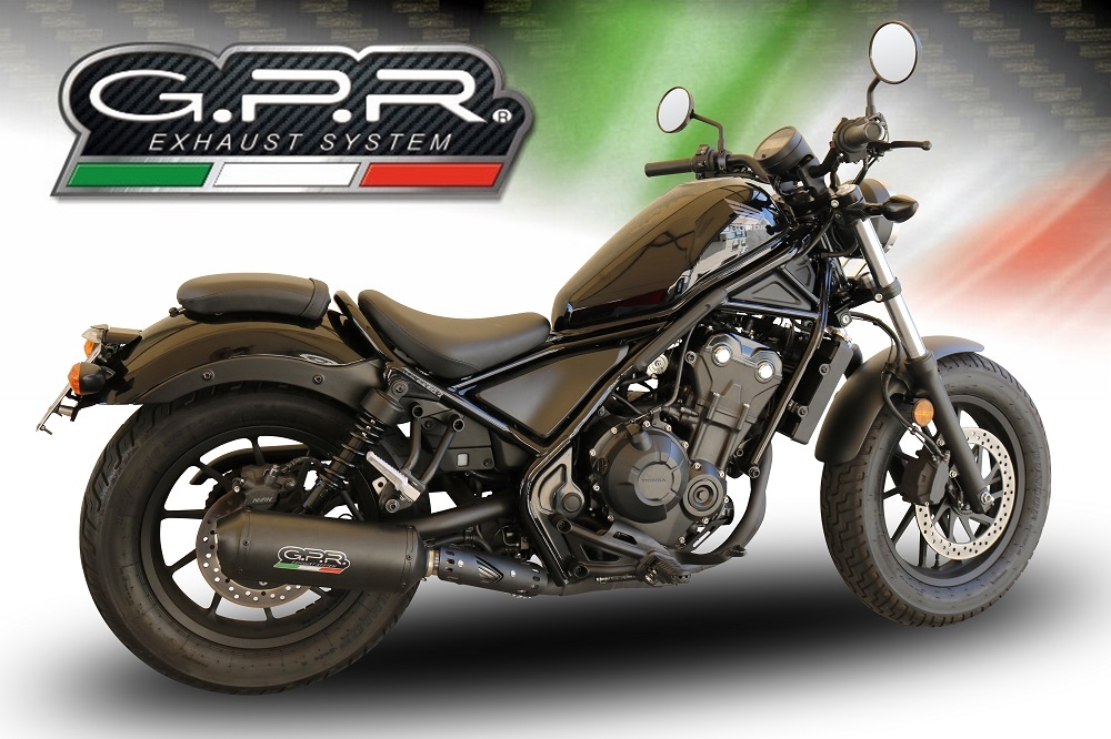 Escape compatible con Honda Cmx 500 Rebel 2017-2020, Ghisa , Escape legal, homologado, silenciador con db killer desmontable y tubo de conexión específico 