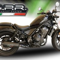Escape compatible con Honda Cmx 500 Rebel 2017-2020, Ghisa , Escape legal, homologado, silenciador con db killer desmontable y tubo de conexión específico 