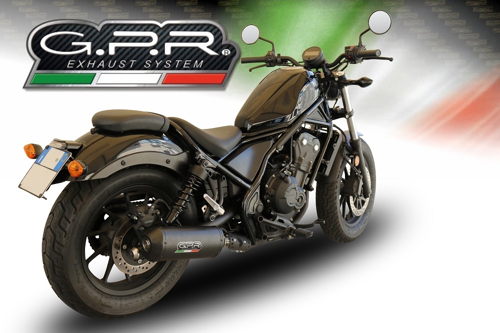 Escape compatible con Honda Cmx 500 Rebel 2017-2020, Ghisa , Escape legal, homologado, silenciador con db killer desmontable y tubo de conexión específico 