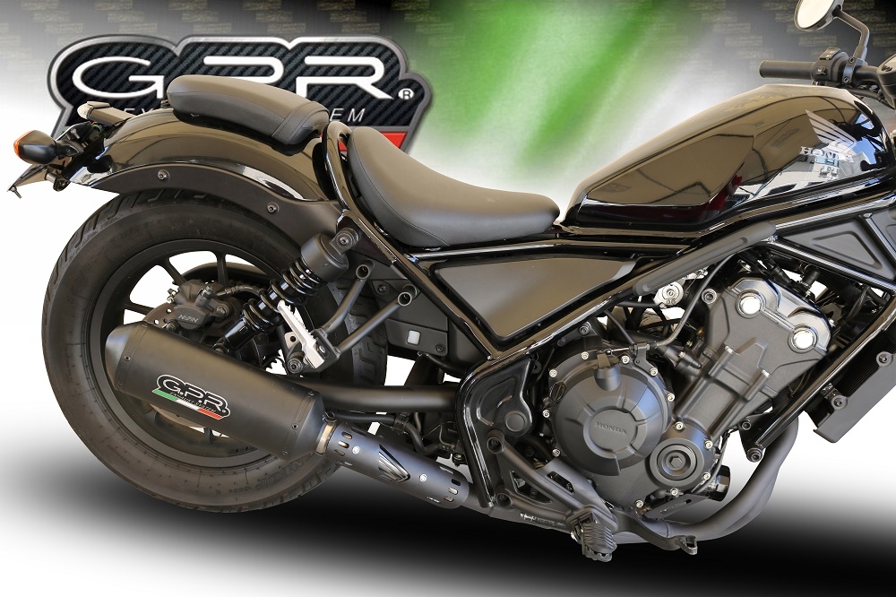 Escape compatible con Honda Cmx 500 Rebel 2017-2020, Ghisa , Escape legal, homologado, silenciador con db killer desmontable y tubo de conexión específico 